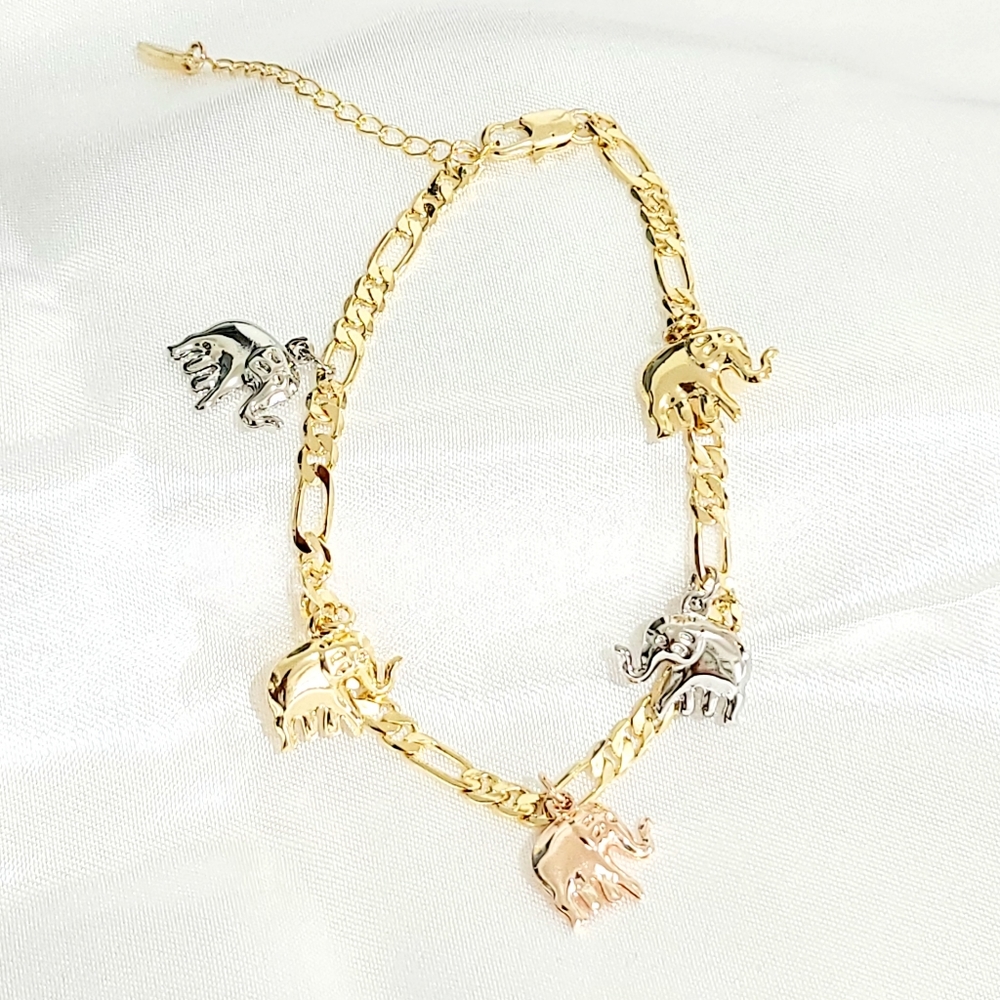14k Gold Plated Elephant bracelet